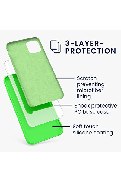 KWmobile Case for Apple iPhone 11, Silicone, Green, 49724.159