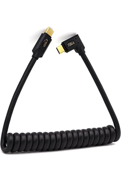 Disscool كابل USB4 زنبركي من USB-C إلى USB-C بطول 1.2 متر وسرعة 40 جيجابت في ...