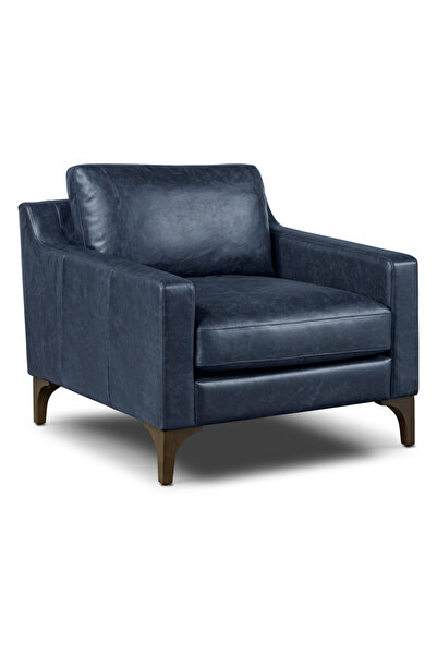 homejoyz | CrystalCove Leather Chair Swedish Wood - Blue