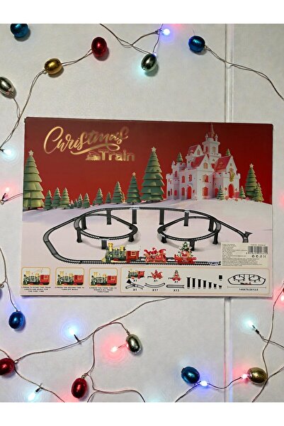OEM Christmas Train Set with Light and Music, 52 Pieces, Locomotive with Wagons, Festive Decor