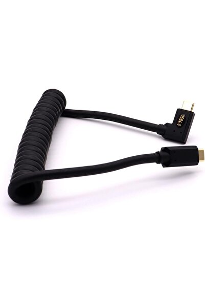 AWADUO USB4 Coiled USB-C to USB-C Cable 240W 40Gbps 8K/6K 1.2m (3.9ft)