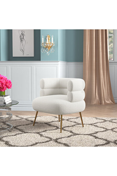 homejoyz | كرسي ميستيك ميست - خشب سويدي وخرز - أبيض