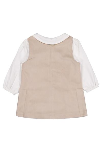 Pierre Cardin Çiçek Nakışlı 6-18 Ay Elbise - Bej 18-24 Ay