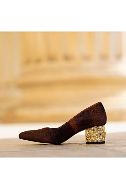 CONDUR by alexandru Women's Shoes with Thick Heels Melina Print Brown - 35