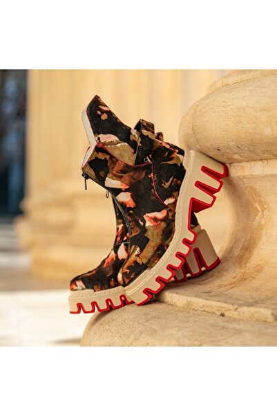 CONDUR by alexandru Women's Boots Made of Genuine Leather Lelia Pink Flower - 36