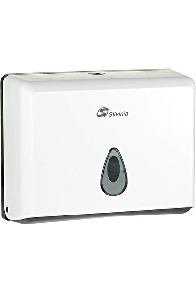 Cleany Genie موزع مناديل ورقية تجاري من سيلفينيا، أبيض