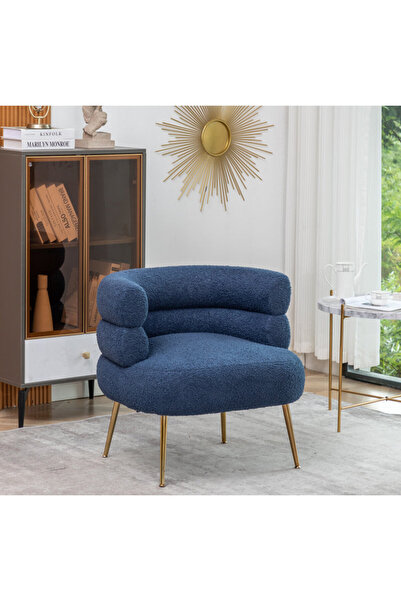homejoyz | Mystic Mist Chair – Swedish Wood & Boucle – Blue