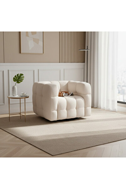 homejoyz | Bliss Lounge Chair Boucle & Swedish Wood - Off White