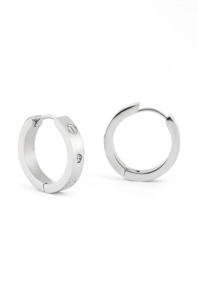 Cozyce Steel Earrings Silver
