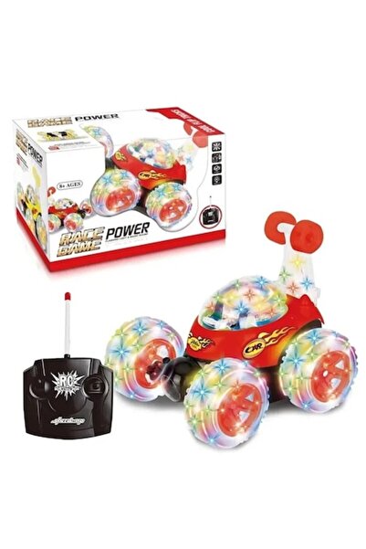 OEM Stunt Car with Remote - 360° Spins, Lights & Sounds, Rechargeable, Red and Black