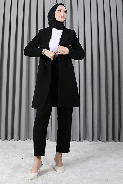 GİYZAMİLA Blazer Jacket Suit Black