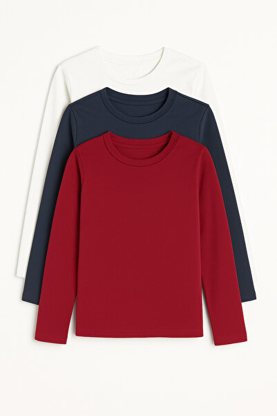 Gubo Women's 3-Piece Bodysuit Long Sleeve Stretch Fabric Crew Neck