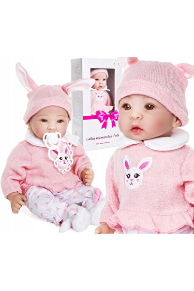 Doris Interactive baby doll Pola 40 cm with soft body, pacifier included, removable clothes, hat