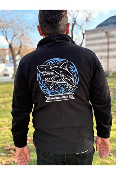 limitless medikal Hunter Fleece Jacket Shark Embroidery Fisherman Fleece