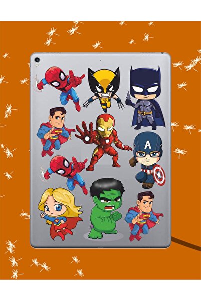 hediyenebak مجموعة ملصقات سوبر هيروز سلسلة 2 |   ملصق للكمبيوتر المحمول والكمبيوتر الشخصي والتابلت والهاتف والدفتر ومجلة البوليت جورنال