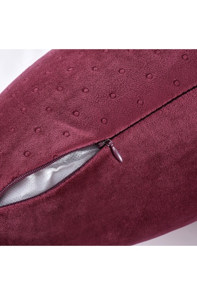 Livinova Lifestyle Cushion Covers Set of 2 – 100% Polyester Structured Velvet, 45 x 45cm (Magenta)