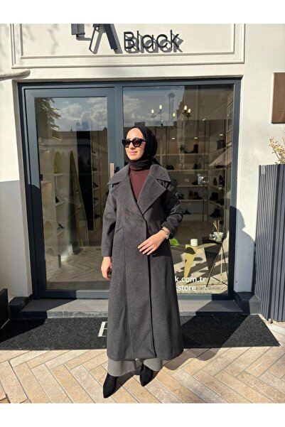 Invee 7084 Wool Women's Coat Black