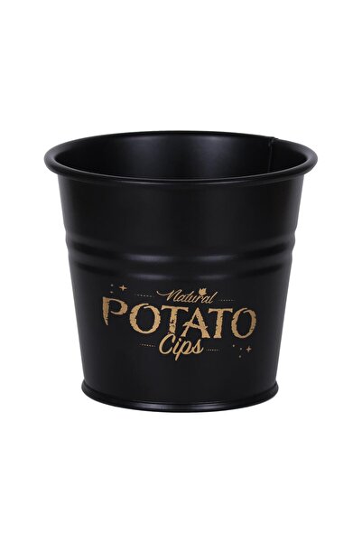 AMBALAJ PAZARI Metal Patates Kızartması Sunum Kovası 12 cm - 1 Adet