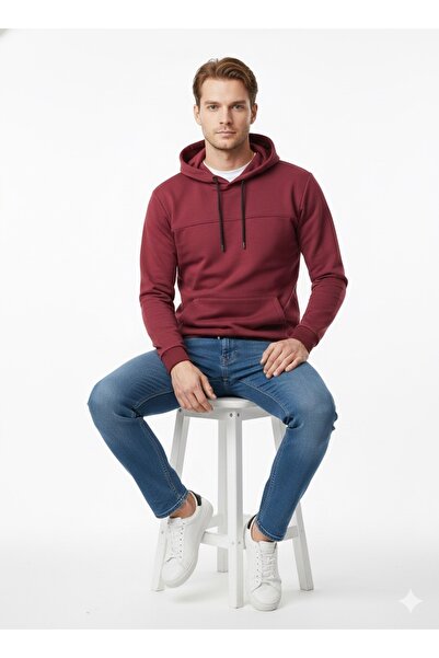 ModaPlaza Men's Colorful Hooded Sweat 087