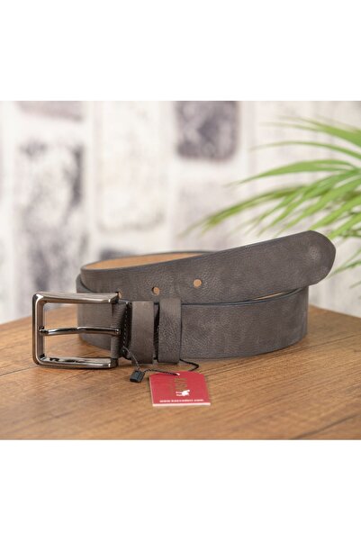 KASVA DERİ 4 cm Smoked Nubuck Original Leather Belt 100% Genuine Leather Belt