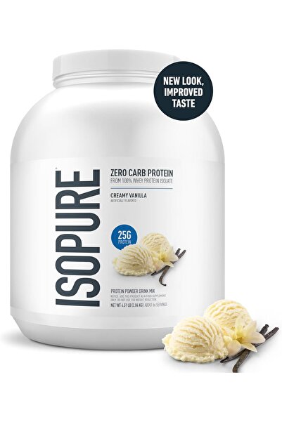 Isopure Protein Powder, Whey Isolate with Vitamin C & Zinc, Creamy Vanilla, 66 Servings, 4.5 lb