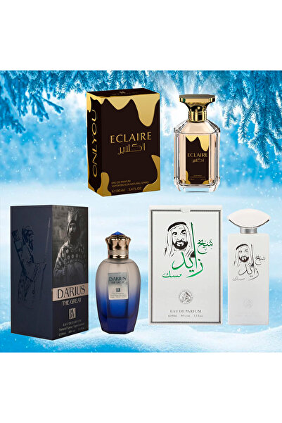 Mystical Winter Edition Pack 3 Perfumes 100 ml Darius the Great, Eclaire Black, Shaikh Zayed Musk