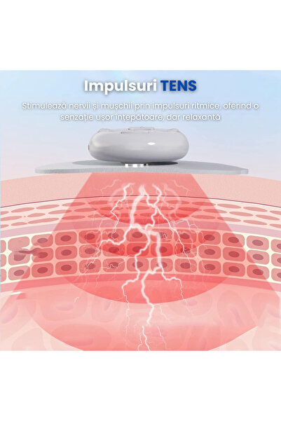 wellco Aparat Masaj Muscular, Impulsuri Electrice Cu 16 Niveluri Intensitate, Wireless, Electrostimulare