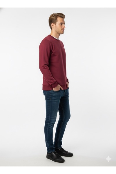 ModaPlaza Men's Crew Neck Sweat 086