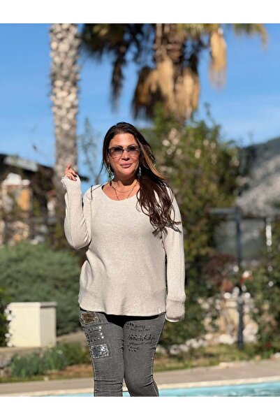 Punta Otantik Nc22325 Simit Yaka Italian Basic Angora Blouse Cream