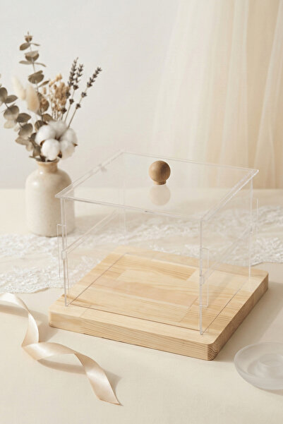 BYC Home & Design Ahşap Tabanlı Pleksi Çeyiz Sandığı – Demonte, Şeffaf Bohça ...