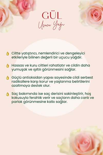 THERA BOTANICS Gül Uçucu Yağı 10 ml – Rosa Damascena Flower Oil (Doğal İçerik)