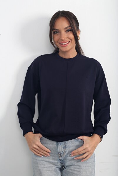 By Saygı Γυναικείο Φούτερ Μπροστά με ρέλι oversized