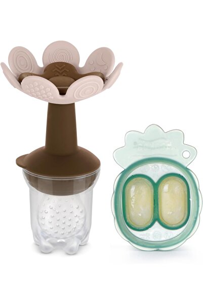 Haakaa Flower Baby Fruit Feeder & Breastmilk Popsicle Mold Set (Blush)