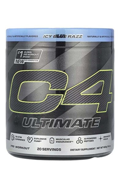 C4 Ultimate Pre Workout Powder ICY Blue Razz 20 Servings 400G