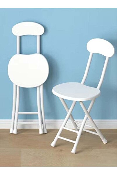 Taimi 5-Piece Folding Dining Set,Table with 4 Chairs Elegant Design, Wooden Table 80x80x74cm White