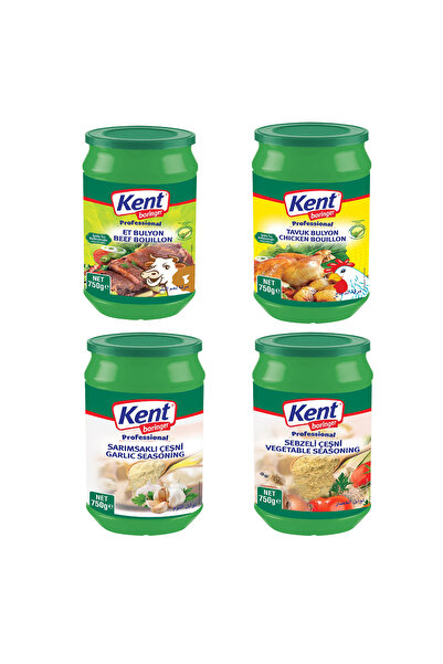 Kent Boringer 4’lü Çeşni Seti Sebzeli & Sarımsaklı Çeşni & Et Bulyon & Tavuk ...