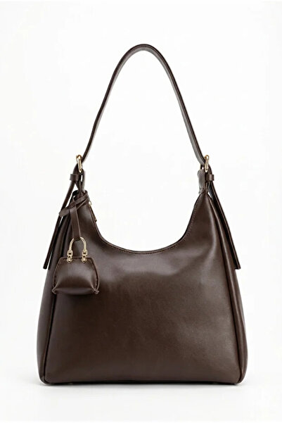 Zenvia Acı Kahve Charm Hediyeli Maraw Model Kadın Omuz ÇANTASI