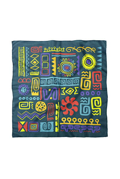 Sultan İpek Mixed Patterned Scarf / Bandana 52X52Cm