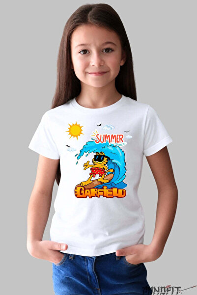 GILDAN Tricou Garfield Surfing Vara Epica Cu Regele Leneviei Fata