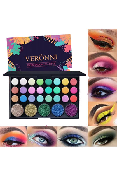 CRM paletă de farduri de pleoape 29 nuanțe multicolore mate și strălucitoare