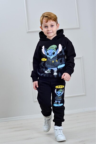 LİLLYPİCCA Boy's Character Patterned 3-Thread Raised 2-Piece Set