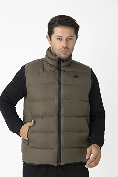 Crozwise Filled Men's Puffer Vest Khaki 4018-04