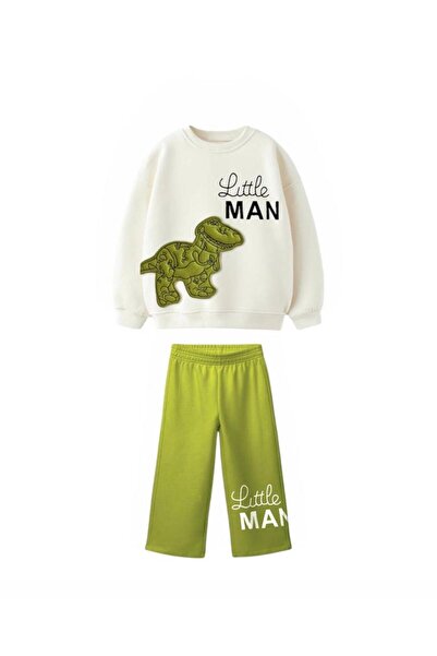 KidsSel Boy's Printed Model 3 Thread Cotton Fabric Bottom and Top Set