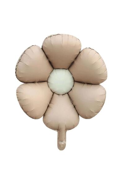 BEST PARTİ Retro Cream Color Daisy Foil Balloon