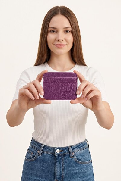 Rays Tcr-028 Printed Card Holder Wallet Purple
