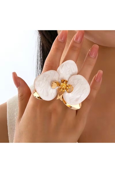 suprizegift Bohemian Vintage Flower Adjustable Ring