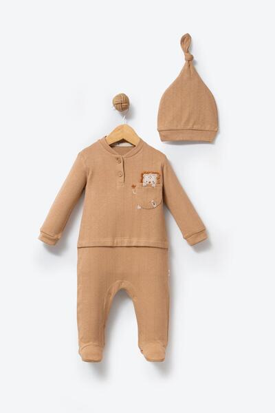 by bubbles 100% Organic Cotton Fabric Baby Jungle Embroidered Luxury Baby Romper