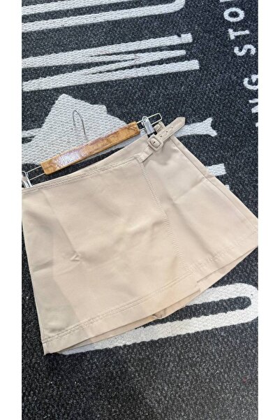 GLAM Lena mini kemerli şort etek