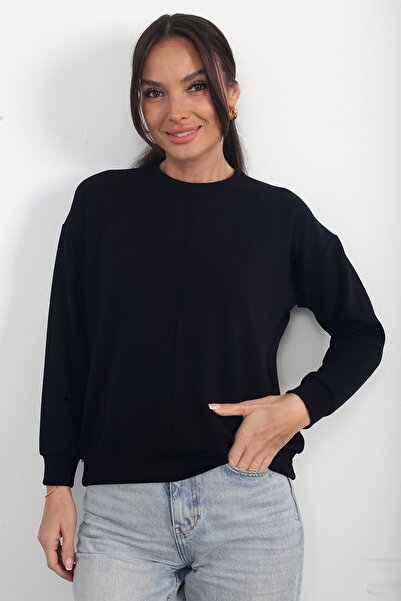 By Saygı Γυναικείο Φούτερ Μπροστά με ρέλι oversized