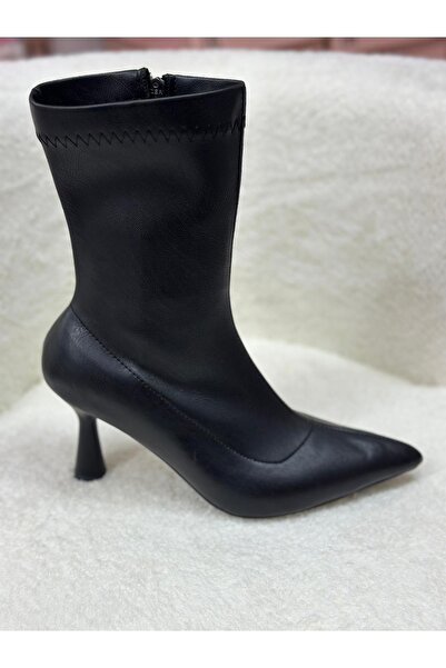 Melo shoes Siyah Çorap Bot ince topuk